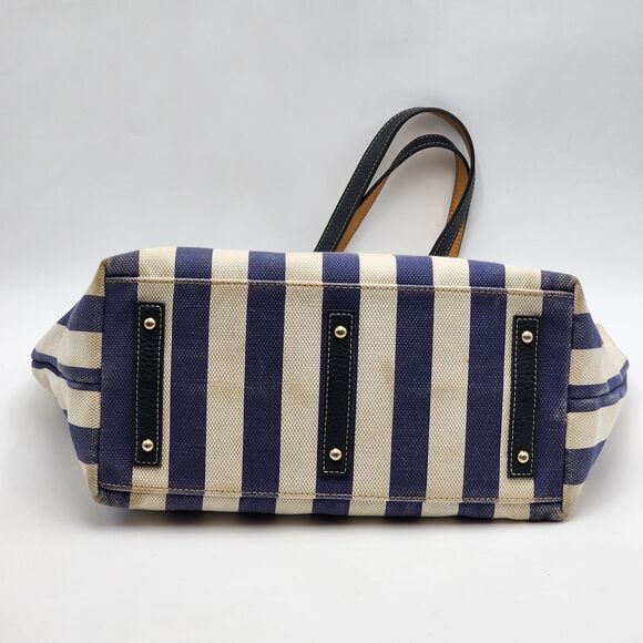 Dooney & Bourke Vintage Striped Canvas Tote Bag HTF - Picture 5 of 15